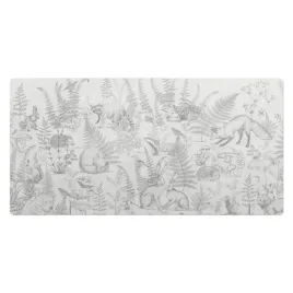 mata-gamingowa-ze-wzorem-na-biurko-fauna-lesna-z-paprociowym-tlem-100x50-cm