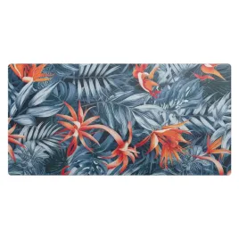 mata-ochronna-na-biurko-orientalne-liscie-z-kolorowymi-kwiatami-100x50-cm