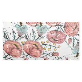 mata-antyposlizgowa-pod-myszke-i-klawiature-retro-motyw-kwiatowy-100x50-cm