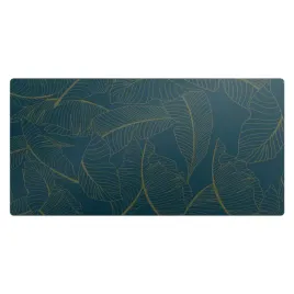 nowoczesna-ochronna-mata-na-biurko-lisciasty-wzor-na-ciemnym-tle-120x60-cm