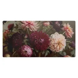 podkladka-winylowa-na-biurko-z-grafika-zbior-kolorowych-kwiatow-90x45-cm