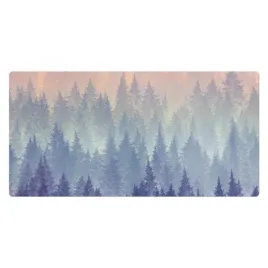 podkladka-gamingowa-pod-mysz-i-klawiature-zasnuty-mgla-widok-lasu-90x45-cm