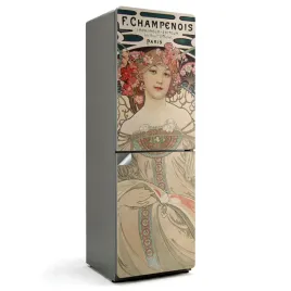 uniwersalna-naklejka-kuchenna-do-lodowek-alfons-mucha-portret-kobiety