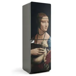 naklejka-premium-samoprzylepna-na-lodowke-dama-z-lasiczka-leonardo-da-vinci