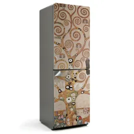 ochronna-naklejka-dekoracyjna-na-lodowke-wydruk-hd-drzewo-gustav-klimt
