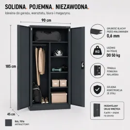szafa-gospodarcza-metalowa-iron-mate-saturn-185x90x45-antracyt-ral7016
