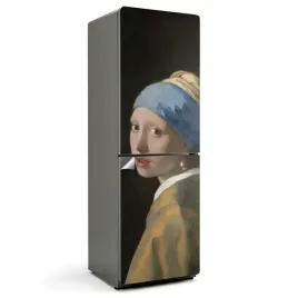 designerska-naklejka-samoprzylepna-na-lodowke-portret-dziewczyny-z-perla