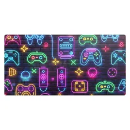 antyposlizgowa-ochronna-mata-na-biurko-z-nadrukiem-neonowe-pady-90x45-cm