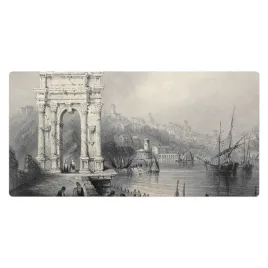 podkladka-na-biurko-dla-gracza-zabytkowa-brama-z-widokiem-na-port-90x45-cm
