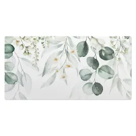 antyposlizgowa-mata-na-biurko-z-grafika-kwiatowy-motyw-z-liscmi-90x45-cm