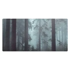 podkladka-mata-ochronna-biurko-klawiatura-mysz-zamglony-las-sosen-90x45-cm