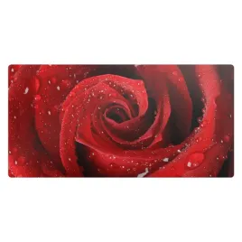 gamingowa-podkladka-na-biurko-z-grafika-roza-z-wodnymi-kropelkami-90x45-cm