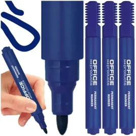 marker-permanentny-office-products-niebieski-pisak-okragly-3-szt