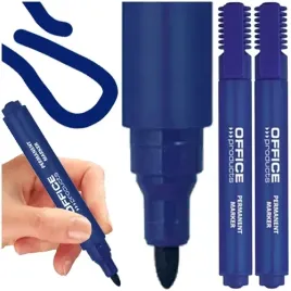 marker-permanentny-office-products-niebieski-pisak-okragly-2-szt
