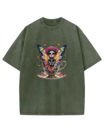 koszulka-oversize-efekt-sprania-slodka-wrozka-kwiaty-khaki-xl
