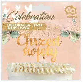 dekoracja-akrylowa-na-tort-chrzest-zlota