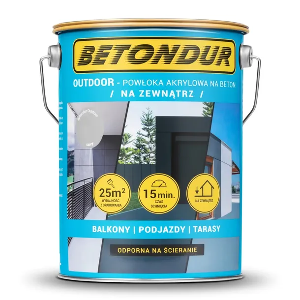Farba do betonu Betondur Outdoor szara 5 l