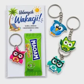 udanych-wakacji-prezent-zakonczenie-roku-brelok-sowa-maoam-dla-klasy-dzie