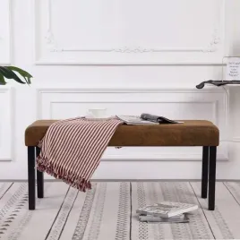 vidaxl-lawka-106-cm-brazowa-sztuczny-zamsz