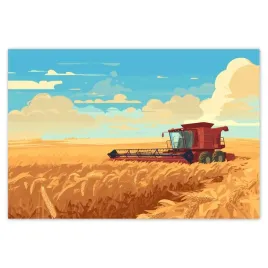 naklejki-200x135-czerwony-kombajn-w-polu-na-zniwach