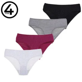 figi-damskie-bawelniane-w-kropeczki-paski-majtki-basic-4-pak-l