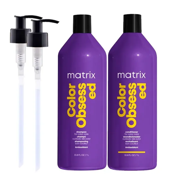 MATRIX COLOR OBSESSED szampon odżywka 2x1000ml po koloryzacji + pompki
