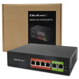 switch-niezarzadzalny-qoltec-przelacznik-sieciowy-fast-ethernet-poe-or-4x-rj