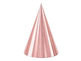 czapeczki-rozowe-zloto-na-urodziny-rose-gold-6szt