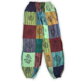 spodnie-z-gumka-bawelniane-nomad-sari-zielen-l-xl