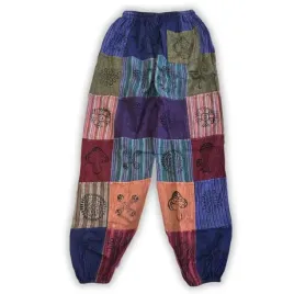 spodnie-z-gumka-bawelniane-nomad-sari-fiolet-l-xl