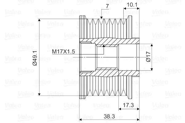 kolo-pasowe-valeo-588063-numer-katalogowy-oryginalu-nissan-23151jg71b-nissan-23151-jg71b