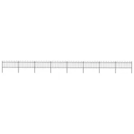 vidaxl-ogrodzenie-z-zaokraglonymi-koncami-stalowe-136x08-m-czarne