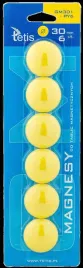 magnesy-do-tablic-zolte-gladkie-6szt-gm301-py6