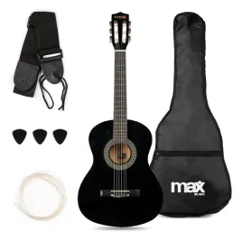 gitara-klasyczna-3-4-dla-dziecka-mlodziezowa-soloart-max-czarna-akcesoria