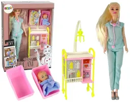 lalka-w-niebieskim-fartuchu-blond-wlosy-lekarz-dziecko-wanna-akcesoria