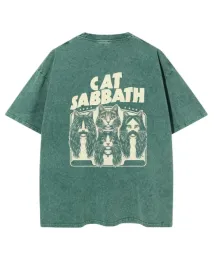 meska-koszulka-oversize-efekt-sprania-cat-sabbath-parodia-zielona-3xl