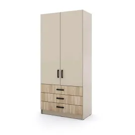 mlodziezowa-szafa-sigma-k4-3sz-90-cm-z-szufladami-dab-sonoma