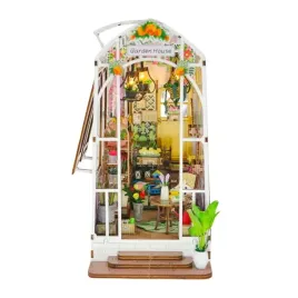 miniaturowy-domek-book-nook-3d-biala-oranzeria-ogrod-kwiaty-slonce