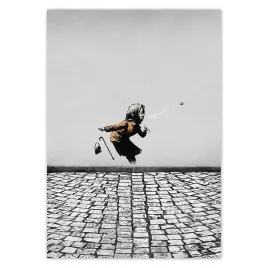 baner-70x100-banksy-kichajaca-babcia