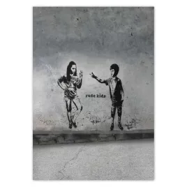 baner-70x100-banksy-rude-kids-graffiti