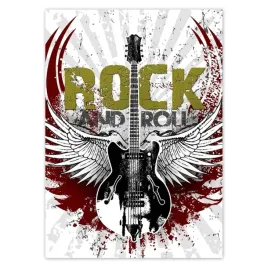 baner-50x70-rock-and-roll-gitara