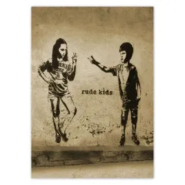 baner-50x70-banksy-niegrzeczne-dzieci