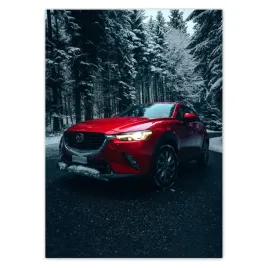 baner-50x70-czerwona-mazda-samochod