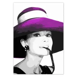 baner-70x100-hepburn-w-kapeluszu