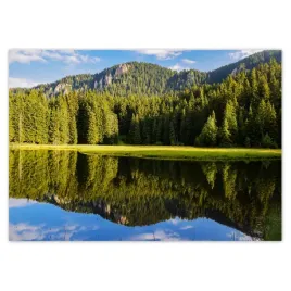 baner-100x70-gorski-pejzaz-z-pieknymi-chmurkami-drzewa-w-gorach