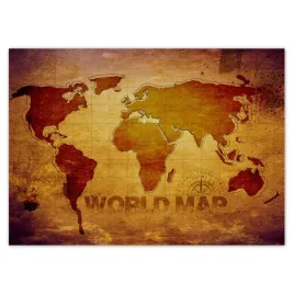 baner-70x50-brazowa-mapa-swiata-world-map