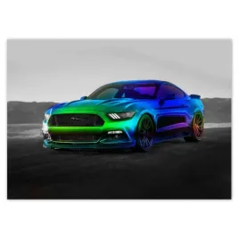 baner-70x50-teczowy-ford-mustang-usa