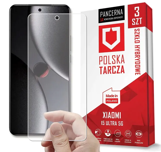 3PACK NAJMOCNIEJSZE FOLIA SZYBKA SZKIEŁKO NA EKRAN DO XIAOMI 15 ULTRA 5G