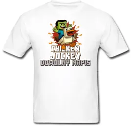 minecraft-koszulka-film-2025-personalizowana-chicken-jockey-wzory-122-134