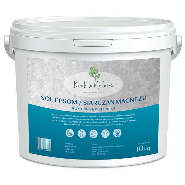 SÓL EPSOM kąpielowa CZYSTY SKŁAD regeneracja SIARCZAN MAGNEZU 10kg